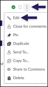 Click on the Options button (three vertical dots), and then select the "Edit" option.