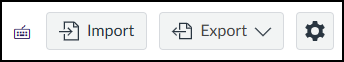 Grades can be imported and exported from Canvas via the "Import" and "Export" buttons.