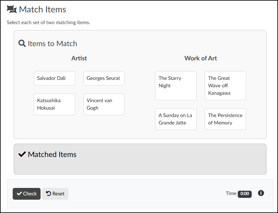 Pairing Activity (Two Columns)