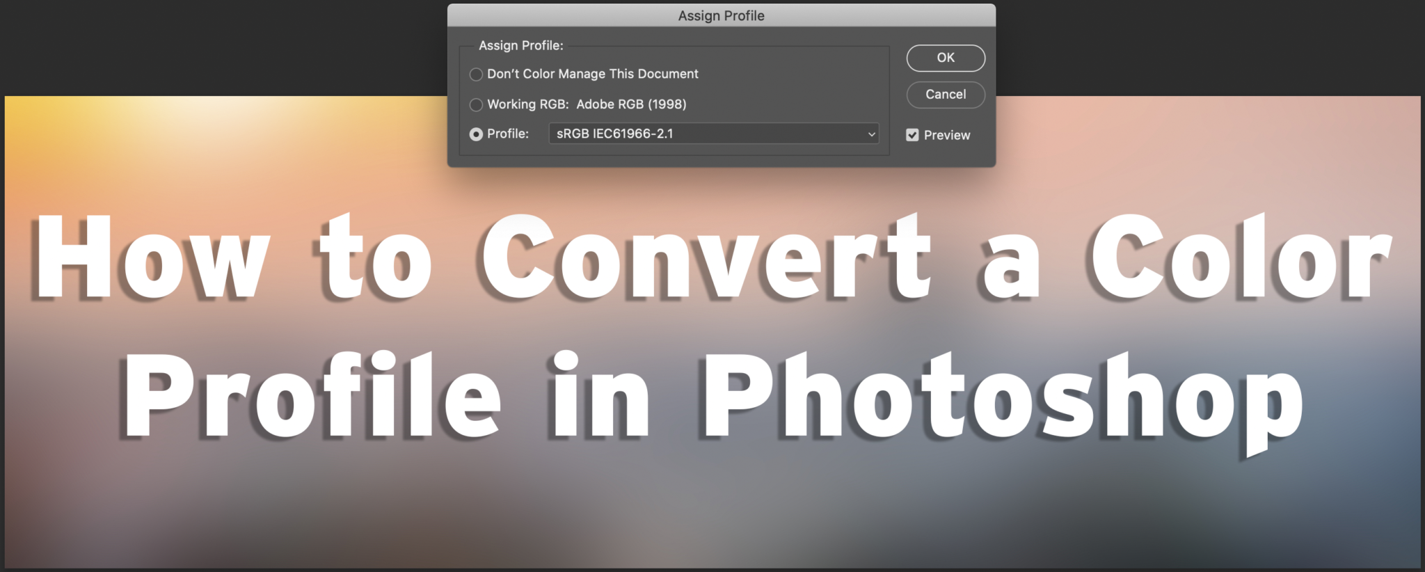 How To Install A Color Profile In Photoshop