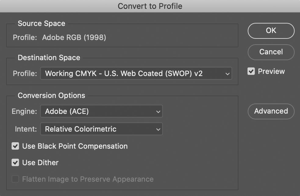 Converting A Color Profile