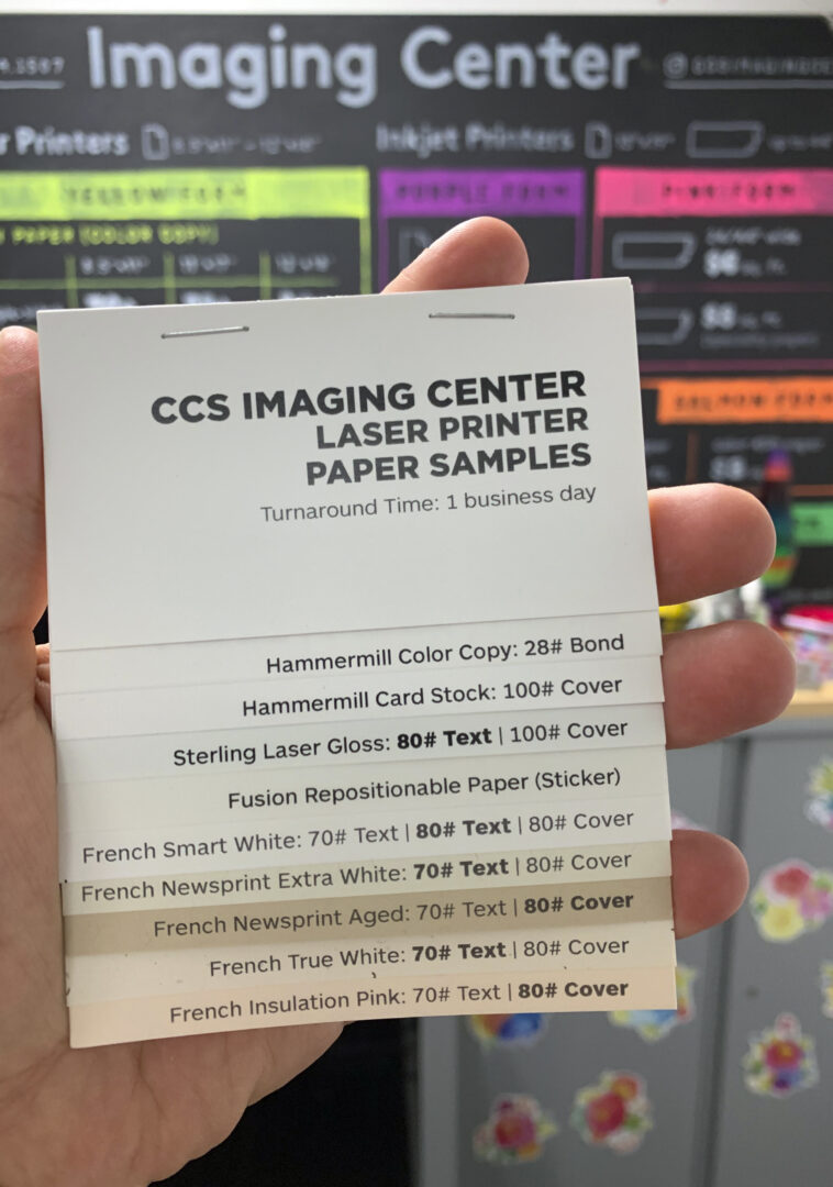Laser Paper  Resource List – Imaging Center
