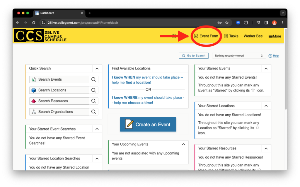 Create an Event in 25Live – Information Technology Services